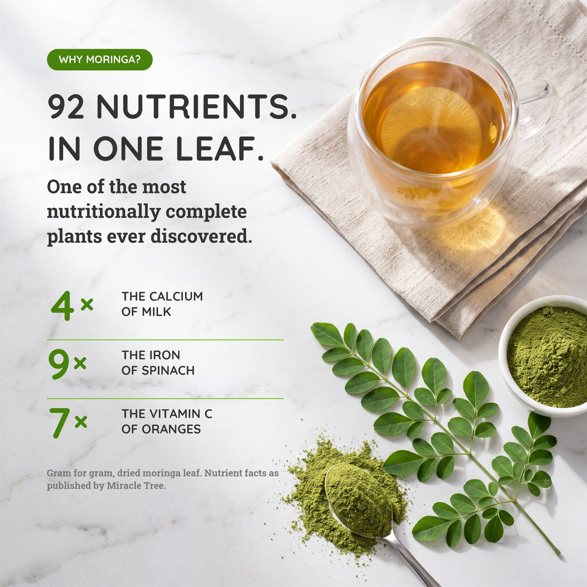 Organic Moringa Tea - Earl Grey - Low Caffeine Herbal Tea